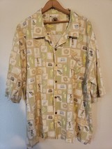 Pusser&#39;s West Indies Silk Blend Men&#39;s Camp Hawaiian tiki Aloha Shirt XXL - £11.28 GBP