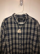 NWT Cactus Man Black Label Plaid Shirt Mens XXL Long Sleeve Cotton Linen... - $14.84