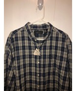 NWT Cactus Man Black Label Plaid Shirt Mens XXL Long Sleeve Cotton Linen... - £11.67 GBP