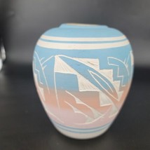 Navajo Native American Pottery Vase 5 1/2&quot; H  Signed Insized Hand Painte... - $9.74