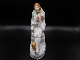 VTG   Man with Dog Hand Painted Porcelain figurine Made In Japan - £8.70 GBP
