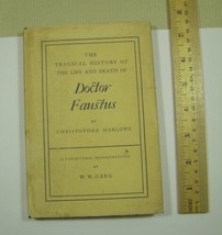 Christopher Marlowe 1961 Death of Doctor Faustus Clarendon UK ed W W Gre... - £50.85 GBP