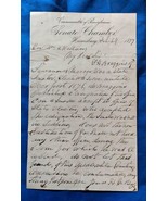 1877 Letter (William Andrew Wallace)  Pennsylvania State Senate - £73.81 GBP