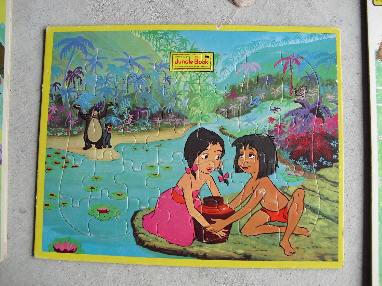 Vintage 1960s Jaymar Tray Puzzle Walt Disney Jungle Book - $18.81