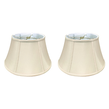 Royal Designs Shallow Drum Bell Bouillotte Wall Shade, Beige,8x12.5x7.5,Set of 2 - £68.70 GBP