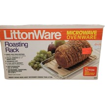 Littonware Microwave Cookware Roasting Rack Roast and Bacon Rack Vtg Kitchenware - £10.38 GBP