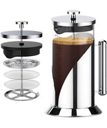 French Press Coffee Maker, 304 Stainless Steel Bracket Coffee Press (34 oz) - £11.41 GBP