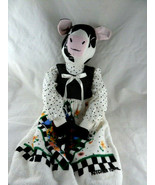 Kitchen Towel Cow hanging Doll 20&quot; Handmade Removeable towel dress Unused - £14.88 GBP