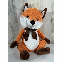 Burton &amp; Burton Fox Stuffed Animal Plush Orange Ribbed Corduroy Cordy - $14.83