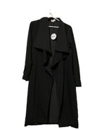 WOMEN&#39;S SIZE Small About Us FULL LENGTH LONG TRENCH Black Dress COAT Jac... - £23.57 GBP