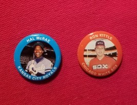 1984 Fun Foods Baseball Buttons ERROR Ron Kittle With Hal Mcrae Back RARE? - £9.86 GBP