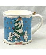 Christmas mug Polo Bear family Coca Cola collectible 2002 - £4.75 GBP