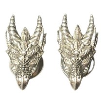 PAIR Dragon Head Surgical Steel Screw Fit Tunnels Plugs Earlet Gauges - £16.44 GBP