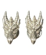 PAIR Dragon Head Surgical Steel Screw Fit Tunnels Plugs Earlet Gauges - $28.22 CAD