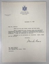 Mario Cuomo (d. 2015) Signed Autographed Vintage 1987 Letter TLS - $39.99