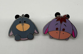 Lot of 2 Pins Eeyore from Winnie The Pooh Tsum Tsum Mystery Disney Tradi... - $12.34