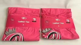 Bobbie Brooks Ladies T Shirt “Queen” Top Pink Size Small 4-6 New Lot 2 Two - £9.00 GBP