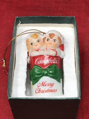 VTG 1992 Campbell's Soup Kids in a Soup Can Christmas Tree Ornament - $9.41