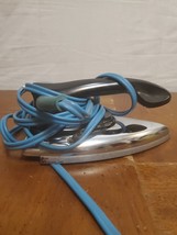 General Electric GE Portable Travel Steam Iron Cat # H2F47 Chrome Vintag... - $9.95