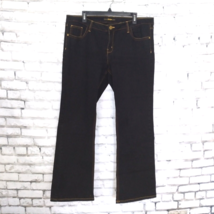 Southpole Jeans Womens Juniors 17 Black Denim Embroidered Mid Rise Flare... - $21.95