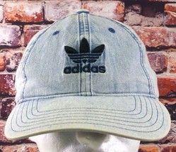 Adidas Trefoil Denim Acid Stonewash Jean Strapback Adjustable Hat Cap - £11.06 GBP