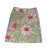 Women&#39;s Talbots Stretch Skirt Size 2  Beige Khaki Red Pink Floral Green ... - $12.16