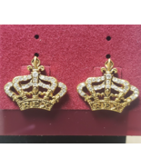 VINTAGE RARE New Orleans REX Mardi Gras Krewe Crystal Crown Gold Tone Ea... - $2,503.42 MXN