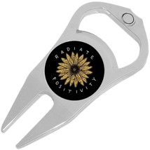 Radiate Positivity Golf Ball Marker Divot Repair Tool Bottle Opener - £9.24 GBP