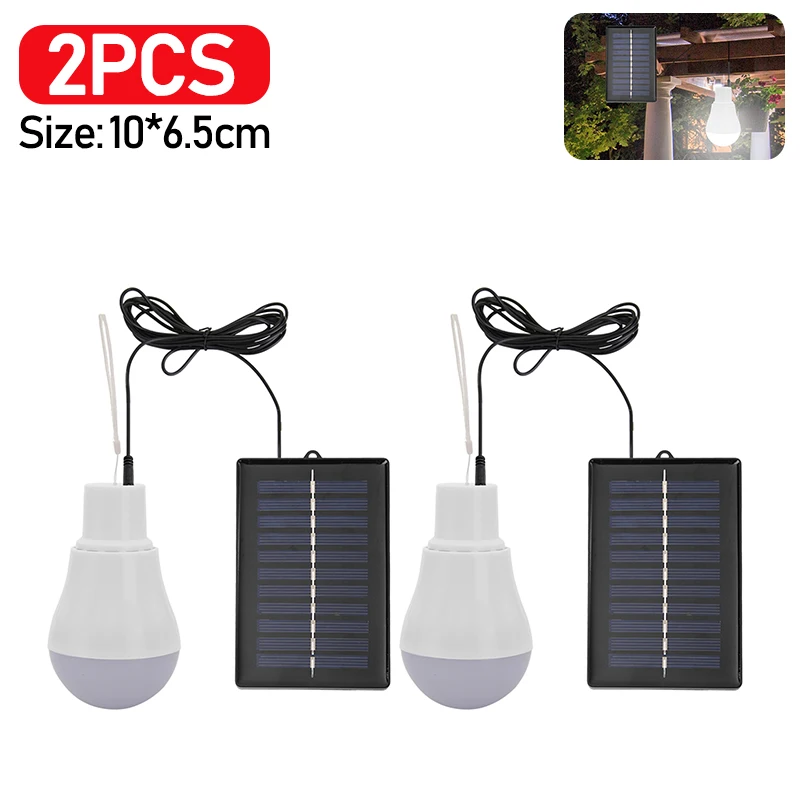 1-10pc Solar Power Panel Outdoor Light Solar Lamp Portable  Saving Lighting Bulb - £46.51 GBP