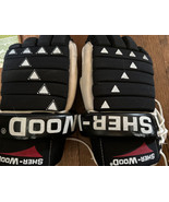 Vintage Sher-Wood Sher-Pro S-4060 14-1/2&#39;&#39; Black &amp; White Hockey Gloves S... - $57.75 CAD