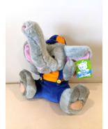 Plush Elephant w/Overalls and Beanie Hat with Tag Vintage KayBee KB Toys... - $12.96 CAD