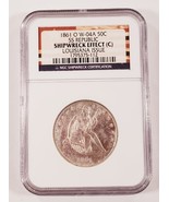 1861-O 50C W-04A SS Republic Louisiana Issue w/ Commemorative Booklet - $1,361.66 CAD