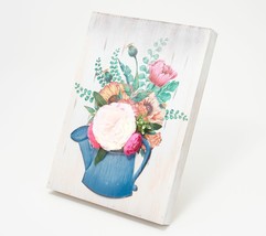 Plow &amp; Hearth Watering Can &amp; Floral Wall Art - $33.93