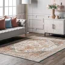 The 5&#39; 3&quot; X 7&#39; 7&quot; Nuloom Shane Persian Vintage Area Rug Is Beige. - £70.59 GBP