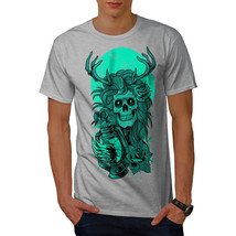 Wellcoda Face Nature Girl Skull Mens T-shirt, Evil Graphic Design Printed Tee - £16.85 GBP+