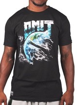 Omit Nero da Uomo Mother Earth Natura Storm Acqua Vento T-Shirt Nwt - £11.35 GBP