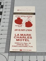 Vintage Matchbook Cover  La Mark Charles Motel  Pinellas Park, Florida  gmg - £9.81 GBP