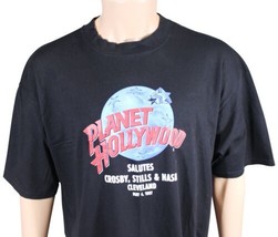 Vtg 90s Planet Hollywood Salutes Crosby Stills &amp; Nash T-SHIRT Xl Cleveland 1997 - £55.72 GBP