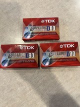 Cassette Tapes TDK Superior Normal Bias D90 Type I Blank -Sealed - Lot Of 3 - £13.90 GBP