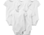 Carters 5 pack Bodysuits Boy or Girl Neutral White 3 or 12 Months Short ... - $4.95+