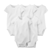 Carters 5 pack Bodysuits Boy or Girl Neutral White 3 or 12 Months Short ... - £3.94 GBP+