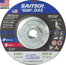 United Abrasives SAIT 23319 4-1/2x.045x5/8-11 SAITECH Cutting Wheels 10 Pack - £34.04 GBP