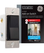Ge Enbrighten Add On Switch, 47186, Black, Ge Z-Wave And Ge Zigbee Smart - £35.38 GBP