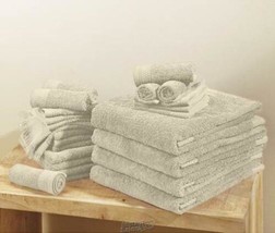 24-Piece Everyday Ringspun Cotton Towel Set Ivory - £37.19 GBP