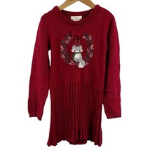Cynthia Rowley Red Fox Holiday Sweater Dress Size 4 - £10.66 GBP