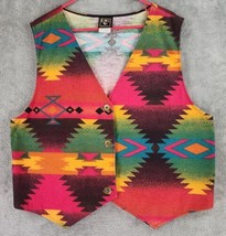EMI Vest Womens Extra Large Native Southwestern Cowgirl Button Up Vintag... - $47.51