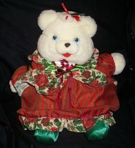 VINTAGE 1993 TEDDY BEAR MERRY GIFTS OF CHRISTMAS KMART STUFFED ANIMAL PL... - $37.05