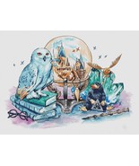Magic Cross Stitch Spells pattern pdf - Magic Books &amp; Wise Owl embroider... - $379.94 MXN