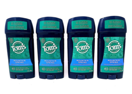 Tom&#39;s Maine Aluminum-Free Natural Deodorant Mountain Spring 2.8 Oz Each Lot of 4 - £25.16 GBP
