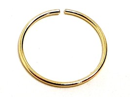 Gold Nose Ring 9Ct Yellow Gold 8mm Ring Hoop 22g (0.6mm) Real Gold 9k Piercing - £15.51 GBP